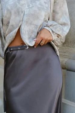 Neo Noir Innell Heavy Sateen Skirt 165932< Nederdele