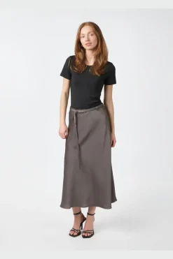 Neo Noir Innell Heavy Sateen Skirt 165932< Nederdele