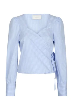 Neo Noir Isabel Stripe Wrap Blouse 163129< Bluser & Skjorter