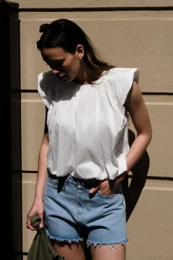 Ivania Poplin Top 165507*Neo Noir Outlet