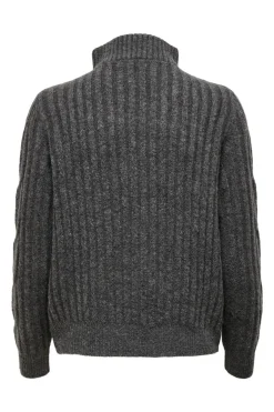 andrea L/S Zip Cable Pullove Knt*JDY Outlet