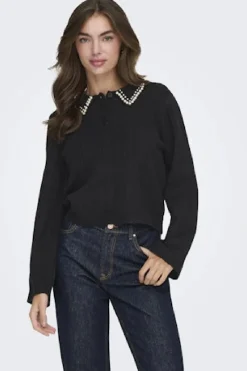 april Life L/S Pearl Collar Pull Knt*JDY Best