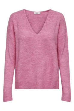 JDY elanora L/S V-Neck Pullo. Knt< Strik|Bluser & Skjorter