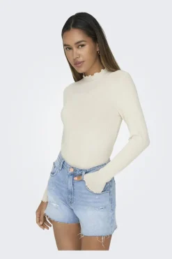 JDY fransiska Life L/S Hi-Nck Top Jr< Bluser & Skjorter