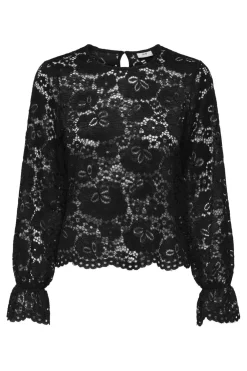 JDY lacey L/S Lace Top< Bluser & Skjorter