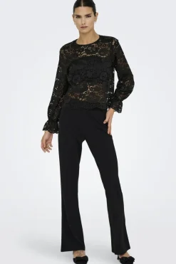 JDY lacey L/S Lace Top< Bluser & Skjorter