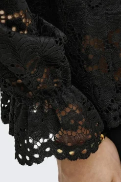 JDY lacey L/S Lace Top< Bluser & Skjorter