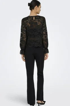 JDY lacey L/S Lace Top< Bluser & Skjorter