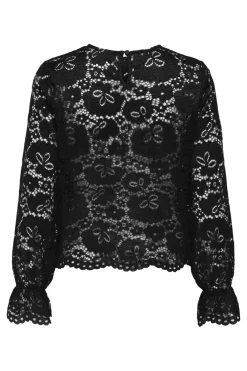 JDY lacey L/S Lace Top< Bluser & Skjorter