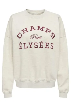 JDY mesa L/S O-Neck Emb Sweat< Sweatsæt & Comfy Wear|Bluser & Skjorter