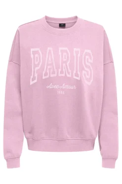 JDY mesa L/S O-Neck Emb Sweat< Sweatsæt & Comfy Wear|Bluser & Skjorter