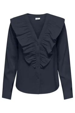 JDY my Evie L/S V-Neck Frill Shirt< Bluser & Skjorter|Ammevenligt Tøj