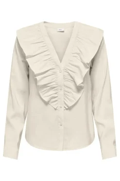 my Evie L/S V-Neck Frill Shirt*JDY Best