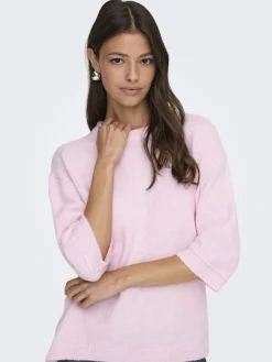JDY sonja S/S O-Neck Pullover Knt< Strik|Bluser & Skjorter