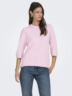 JDY sonja S/S O-Neck Pullover Knt< Strik|Bluser & Skjorter