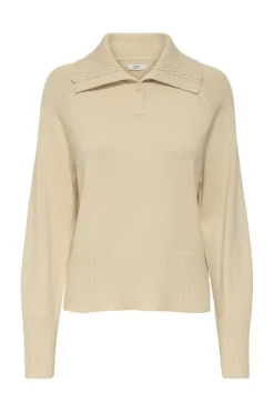triss L/S Button Collar Pullover Knt*JDY Discount