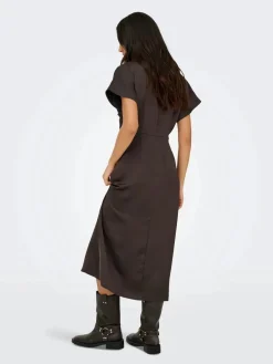 JDY urba S/S Midi Satin Dress< Kjoler