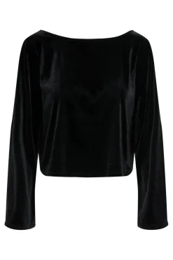 JDY victory L/S Velvet Bow Top< Bluser & Skjorter
