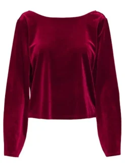 victory L/S Velvet Bow Top*JDY New