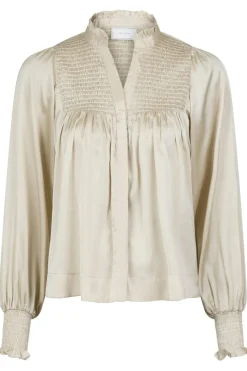 Neo Noir Jill Smooth Satin Blouse< Bluser & Skjorter|Ammevenligt Tøj