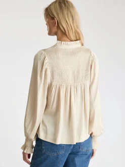 Neo Noir Jill Smooth Satin Blouse< Bluser & Skjorter|Ammevenligt Tøj