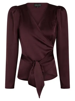 Valentin Studio Josie Blouse Heavy Satin< Sæt 🛍️|Bluser & Skjorter
