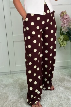 A-bee Juliana Wide Dot Pants< Bukser, Jeans & Leggings