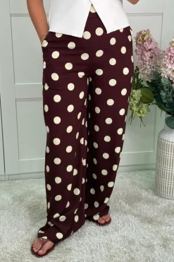 A-bee Juliana Wide Dot Pants< Bukser, Jeans & Leggings