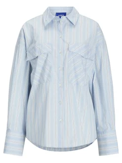 Jjxx Jxava Poplin Ls O-Size Pock Shirt Ln< Bluser & Skjorter|Sæt 🛍️