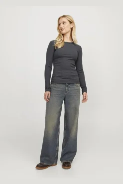 Jjxx Jxfreya Str Ls Rib Tee< Bluser & Skjorter