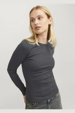 Jjxx Jxfreya Str Ls Rib Tee< Bluser & Skjorter