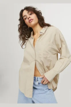 Jjxx Jxjamie Ls Rlx Linen Blend Shirt Sn< Bluser & Skjorter