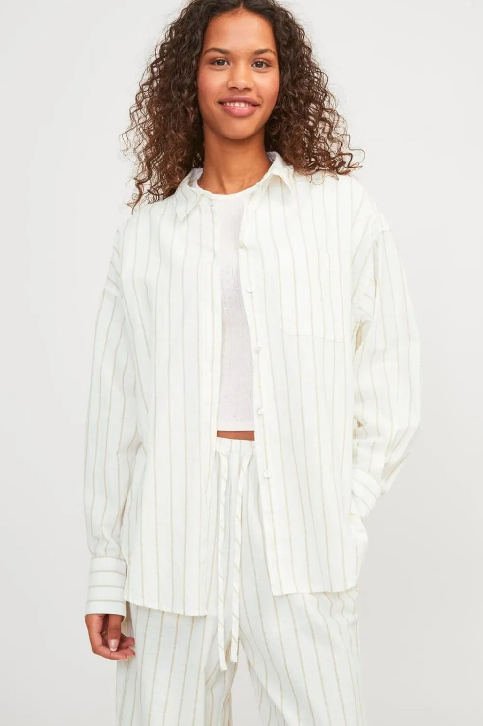 Jxjamie Ls Rlx Linen Blend Shirt Sn*Jjxx New