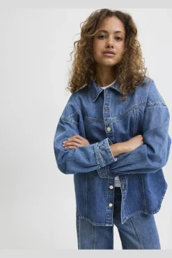 Jjxx Jxjamila Ls Denim Overshirt R282 Ln< Bluser & Skjorter