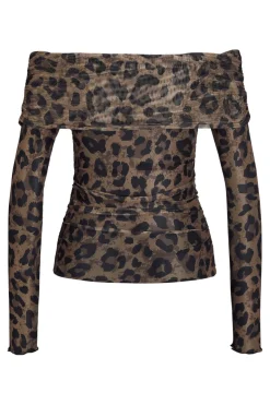 Jxminna Mesh Ls Off Shoulder Top*Jjxx Hot