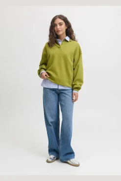 Jjxx Jxpaloma Loose Ls Polo Swt Ln< Sweatsæt & Comfy Wear|Bluser & Skjorter