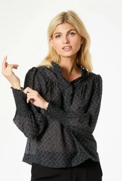 Karia Illusion Blouse*Neo Noir Sale