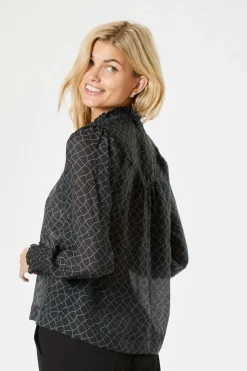 Karia Illusion Blouse*Neo Noir Sale