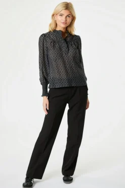 Karia Illusion Blouse*Neo Noir Sale