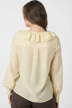 Neo Noir Katarina Crepe Ruffle Blouse 166497< Bluser & Skjorter