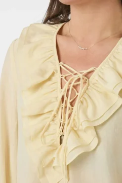 Neo Noir Katarina Crepe Ruffle Blouse 166497< Bluser & Skjorter