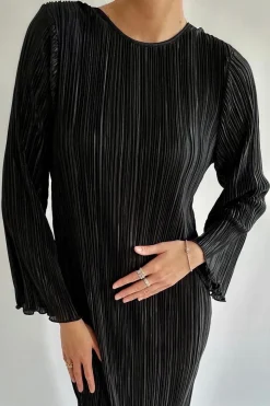 BYIC Kellyic Long Plissé Dress A23287< Kjoler