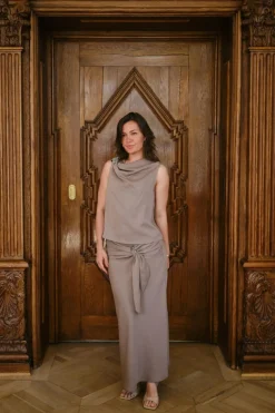 Kit Dull Sateen Skirt 165565*Neo Noir Outlet