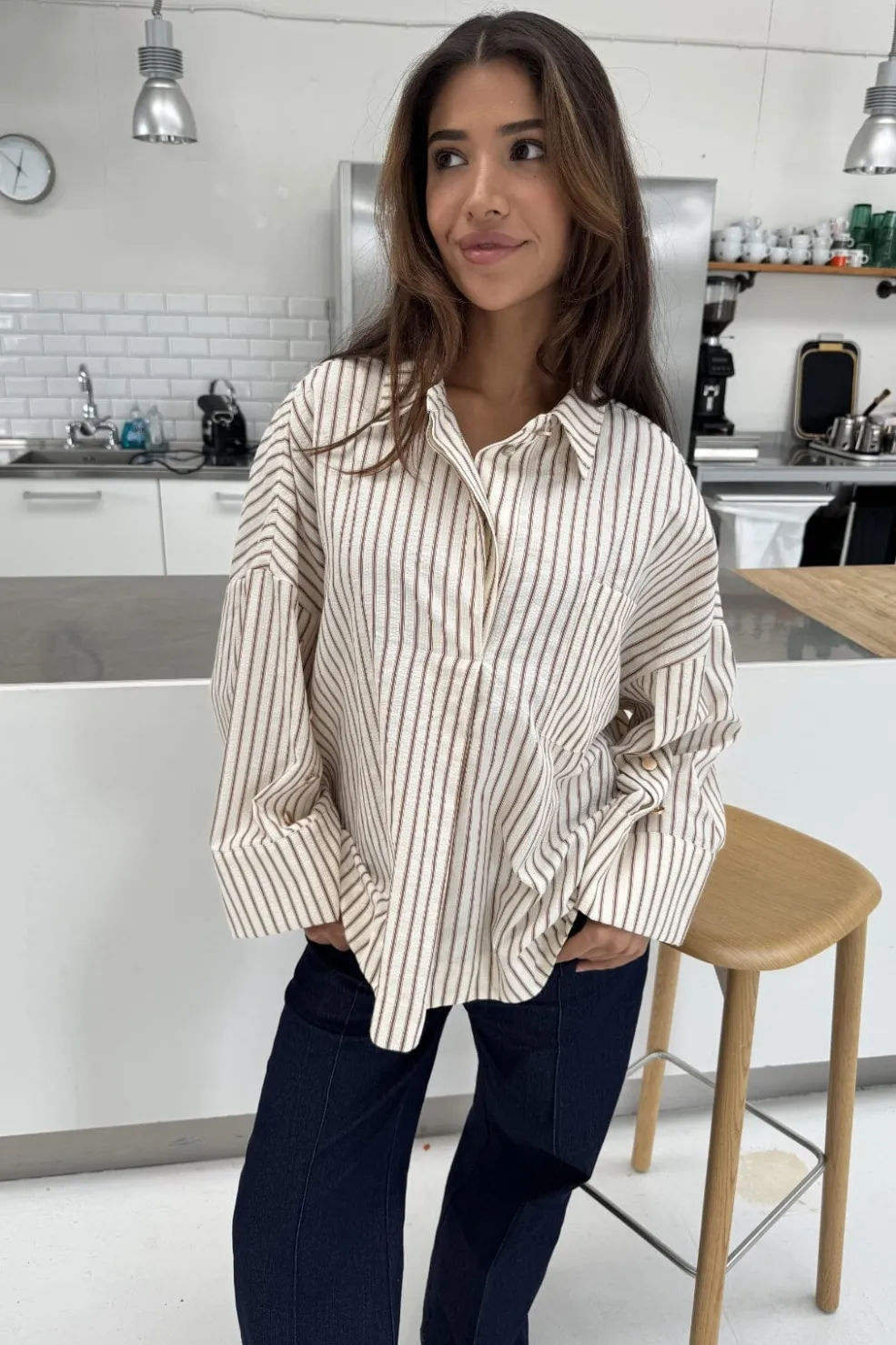 Klara L/S Brown Stripe 14986*Continue