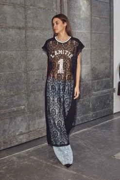 Lace Football Frill Dress HL10132*Haute L'Amitié Outlet