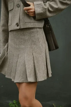 Neo Noir Laurina Herringbone Skirt 165879< Sæt 🛍️|Nederdele