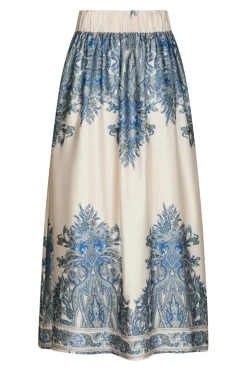 Neo Noir Lenni Paisley Border Skirt 166205< Nederdele