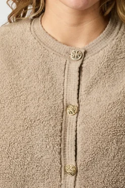 Neo Noir Limo Fluffy Knit Cardigan 161963< Cardigans|Ammevenligt Tøj