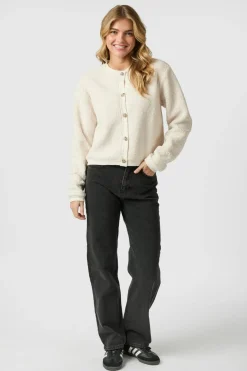 Limo Fluffy Knit Cardigan 161963*Neo Noir Outlet