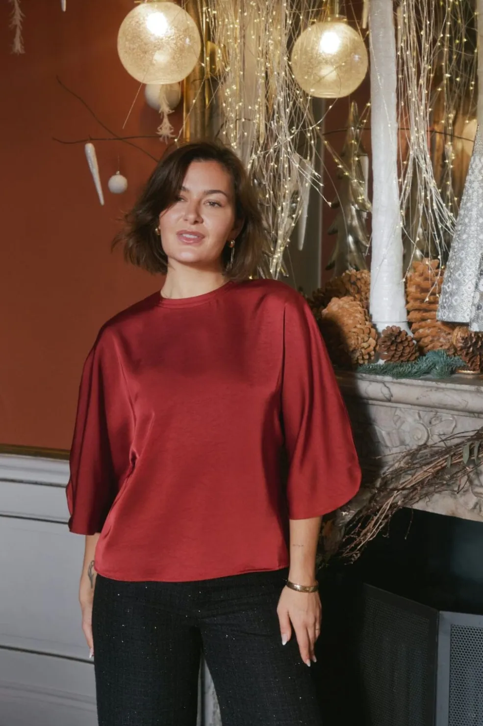 Liora Heavy Sateen Blouse 165567*Neo Noir